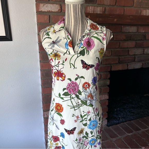 J. McLaughlin Ayla Sleeveless Dress in Dragonfly Gardens Sz XS - Picture 4 of 11